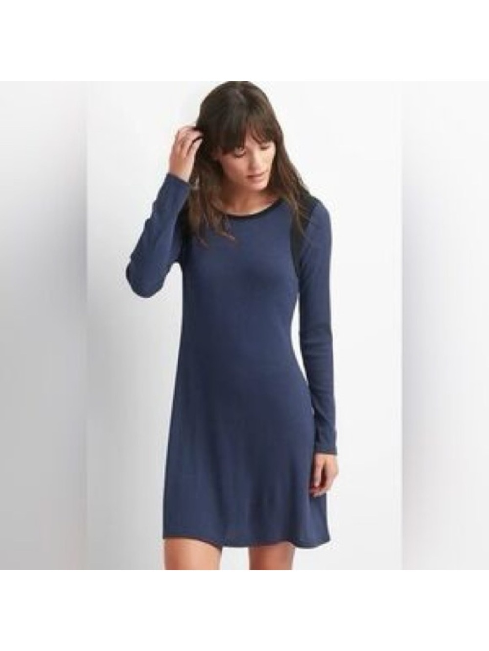 GAP Blue Fit & Flare Sweater Dress Petite XS